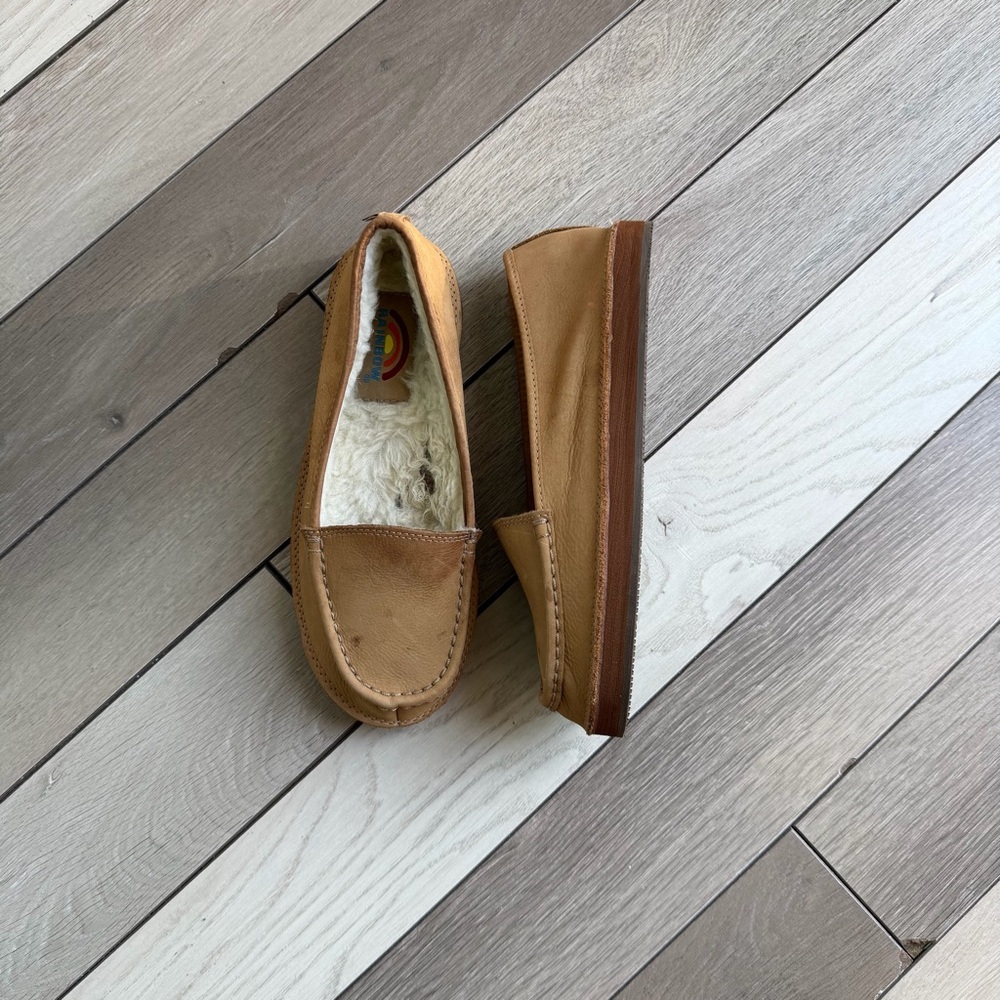 Rainbow Tan and Cream Slip-On Shoes